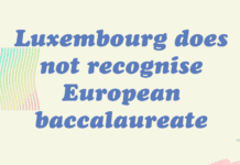 Luxembourg does not recognise European baccalaureate written on yellwo backgroun