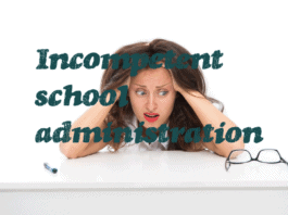 Incompetent school administration with women in the backgroun