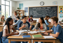 Later School Start Times: Enhancing Focus & Learning Later school start: Students engaged in classroom discussion.