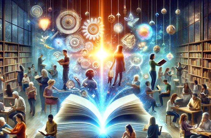 Self-Directed Learning Can Transform Your Life, a group of people sitting in a library with a book