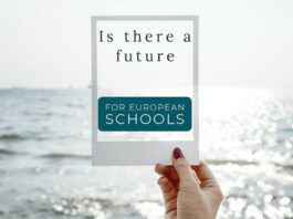 is there a future for european schools text on a photo of the beah